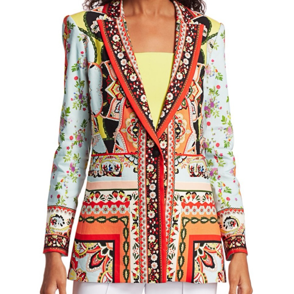 Alice + Olivia Floral Multicolor Women's Blazer
